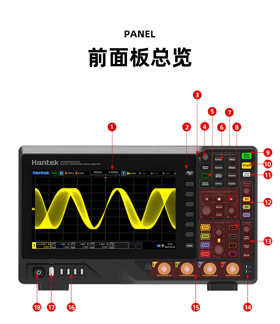 4通道数字示波器 DPO8000系列 4通道数字示波器 DPO8000系列