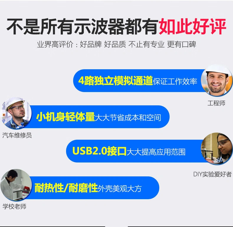 USB虚拟示波器DSO3000A (1GSa/s)系列